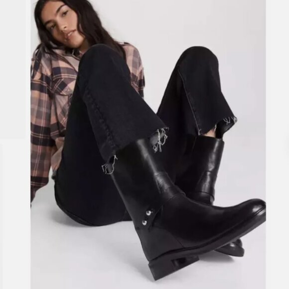 Shoes - Rag & Bone Women's Slayton Black Moto Boot size 41